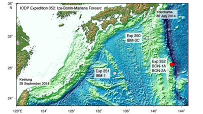 Expedition 352 Map