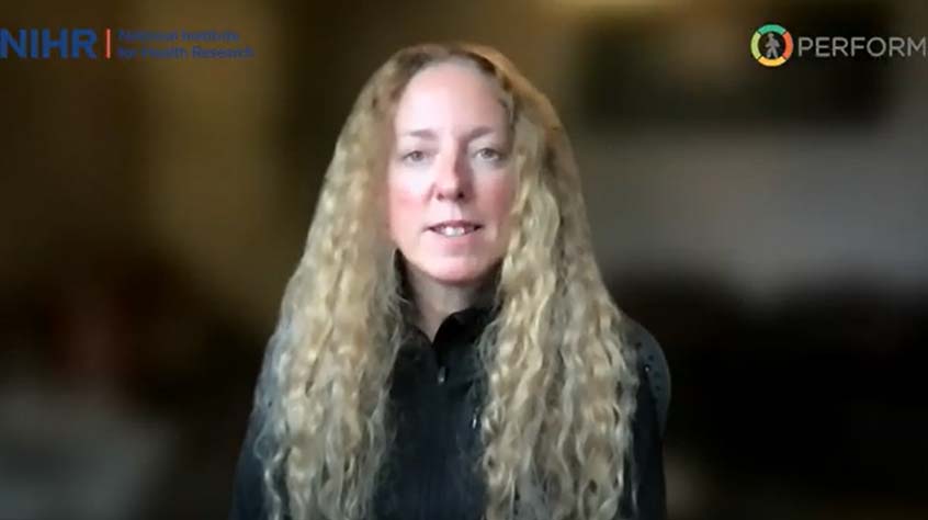 Professor Sharon Simpson talking to camera