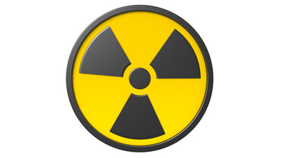 3D Radiation Sign