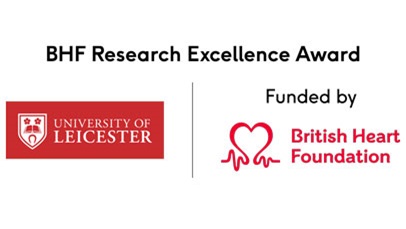 Logo for BHF Research Excellence Award for University of Leicester.