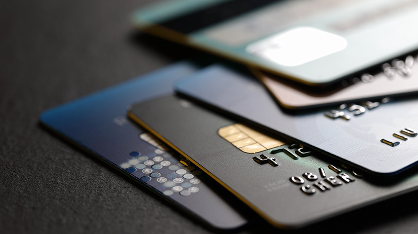 stacked credit cards
