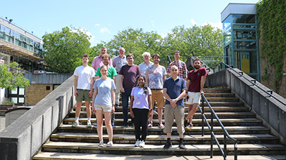 Group of people standing on steps