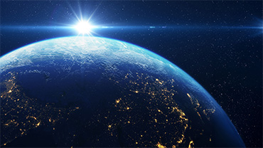 View of Earth at night from Space
