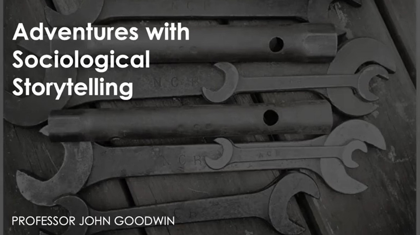 youtube video for adventures with sociological storytelling with professor John Goodwin