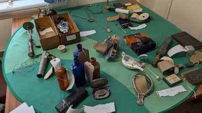 Picture showing medical museum objects from the  University Hospitals of Leicester (UHL) NHS Trust collection