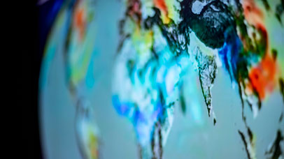 Close up of a globe