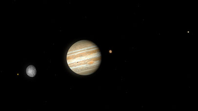 Planets floating in space