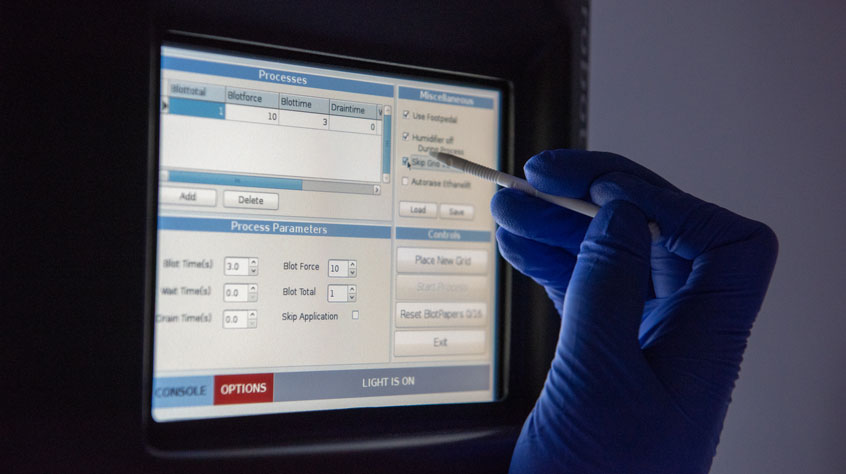 Person entering data into a computer
