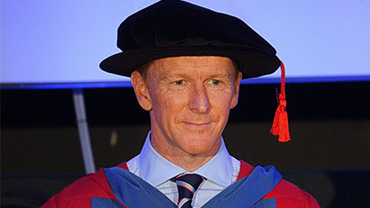 Tim Peake receiving his honorary degree
