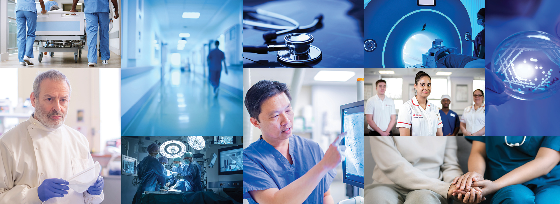 Montage of stills encompassing all related to human health