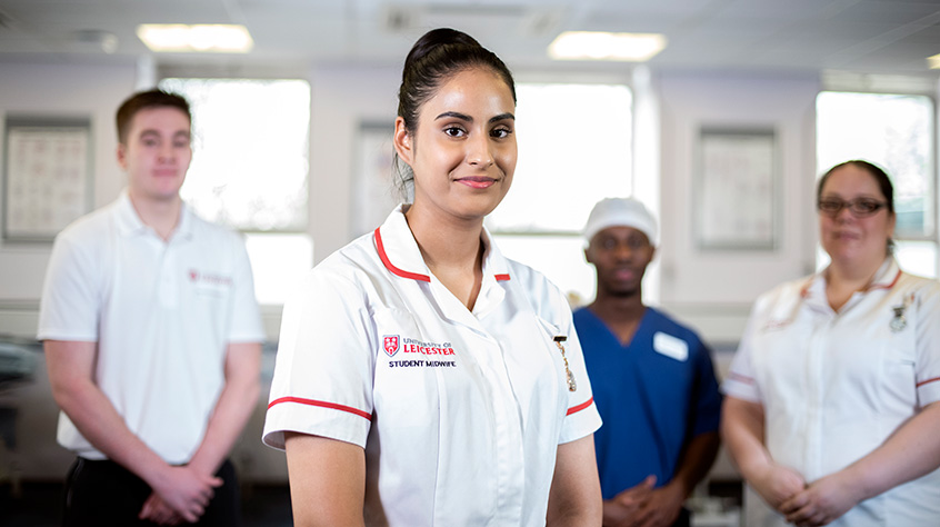 Four nhs staff members in their uniforms