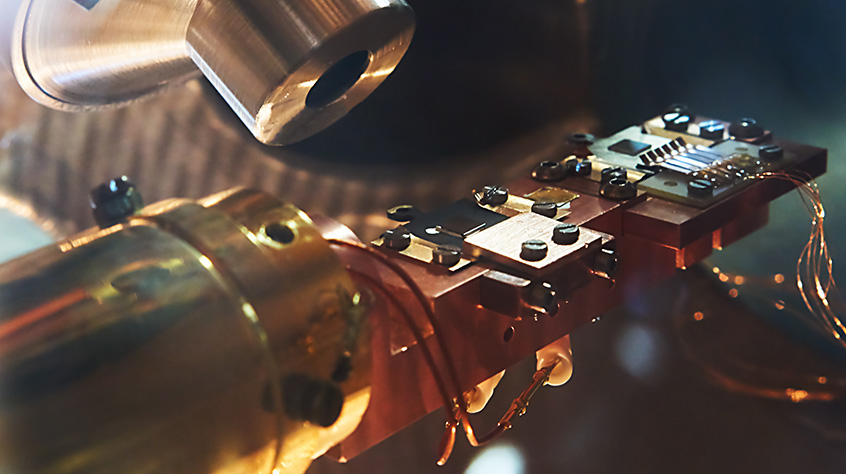Copper machinery in a factory being finished