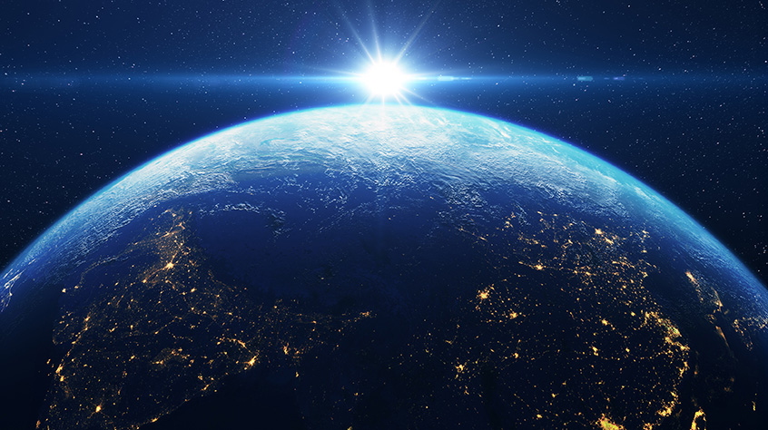 view of earth from space