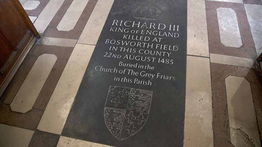 Plaque in Leicester Cathedral 