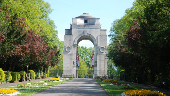 War memorial in Victoria Park in Leicester