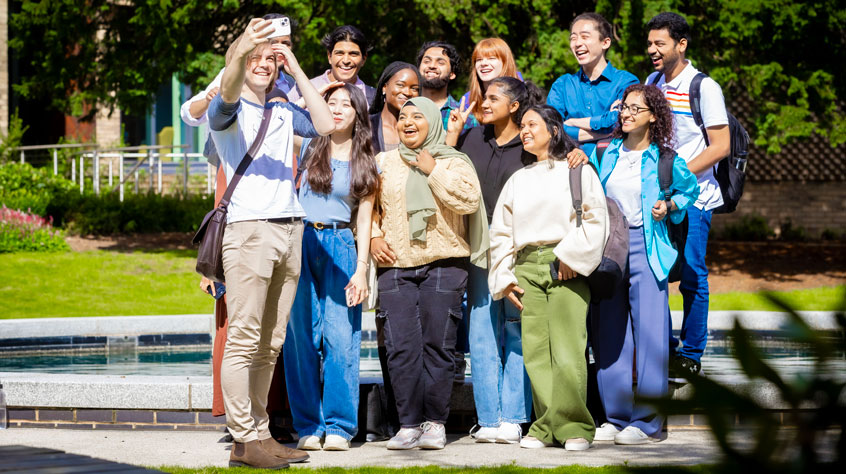 Students taking a selfie