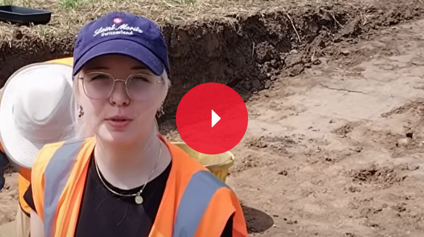 University of Leicester student Ava Fowden looking directly at the camera