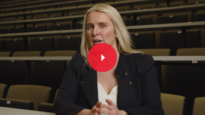 Lady talking about Climate Change in the Spotlight video for Environmental Science