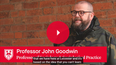Professor John Goodwin being interviewed