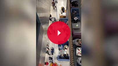 View of the George Davies building from above