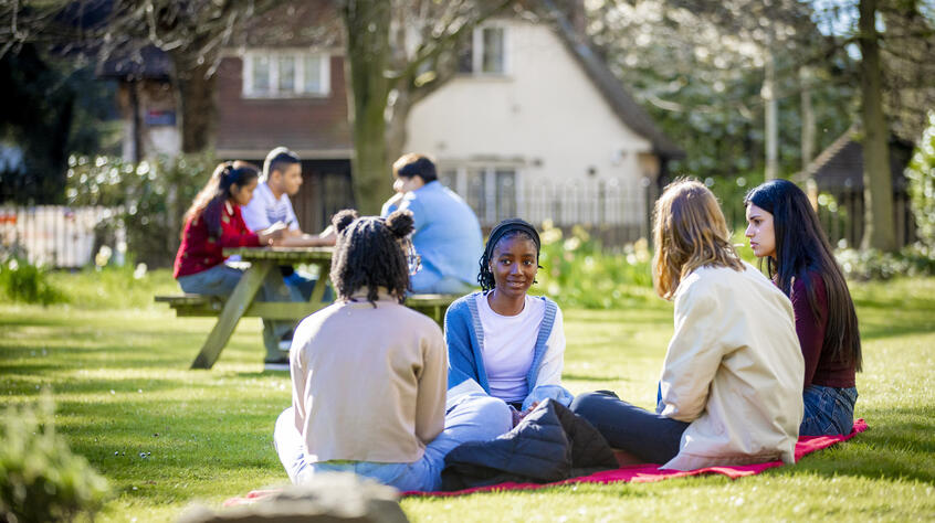 Student halls and vintage houses and so much green space.