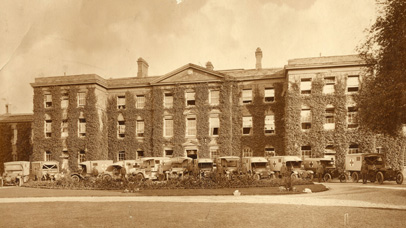 Very old photo showing Fielding Johnson Building at the University of Leicester