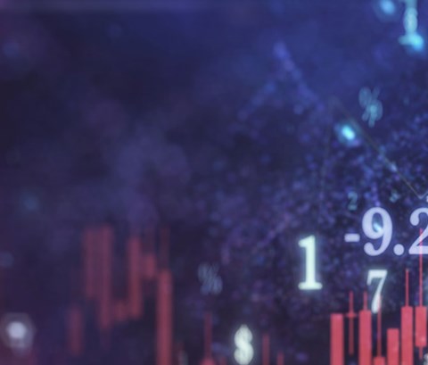 Abstract numbers and graphs merged.