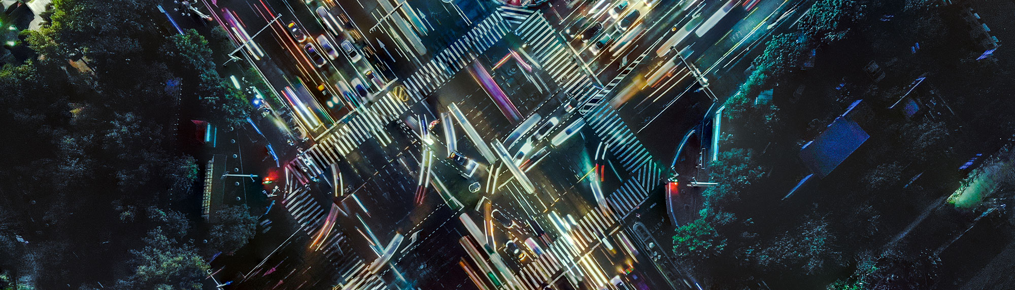 Aerial view of a buy city