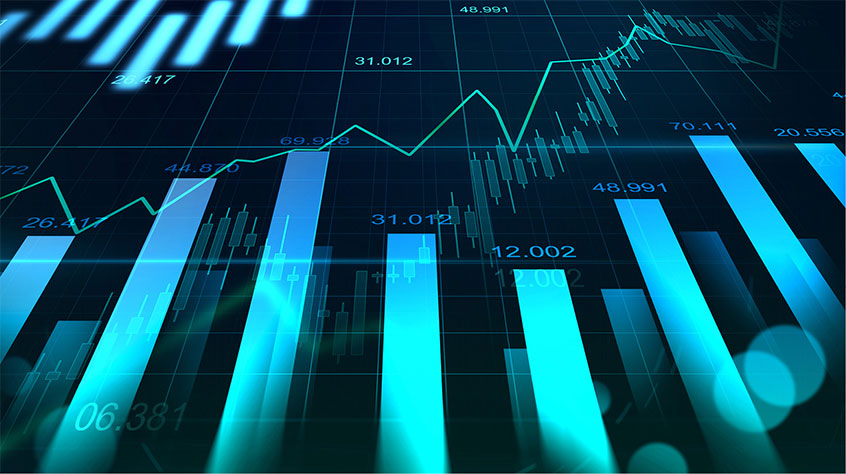 abstract financial graphs