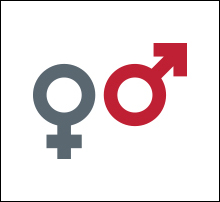 Mars and Venus male and female images